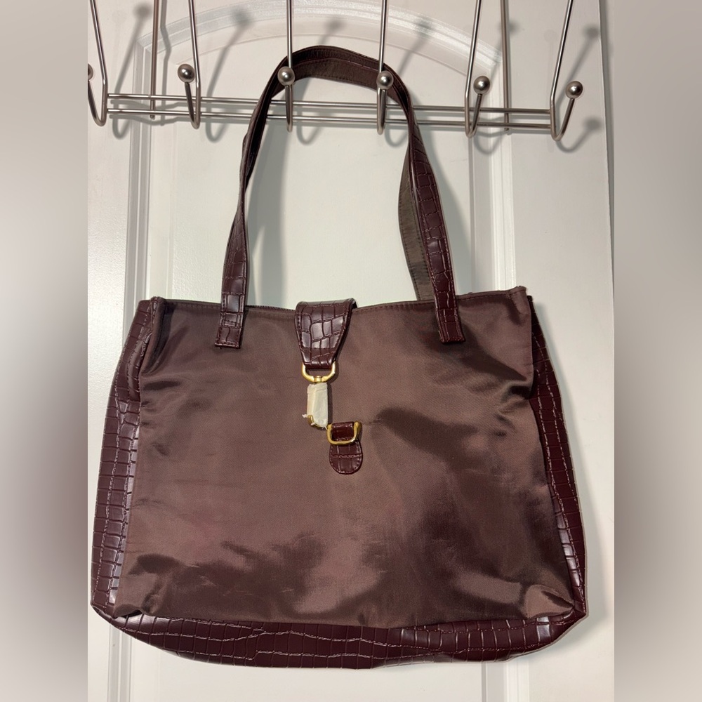 👜 Diane Von Furstenberg Brown Tote The Color Authority Croc Trim